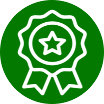 Icon illustrating a digital badge